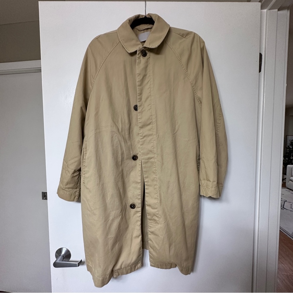 Oak and Fort Light Trench Coat Size XS (Fits Oversized)